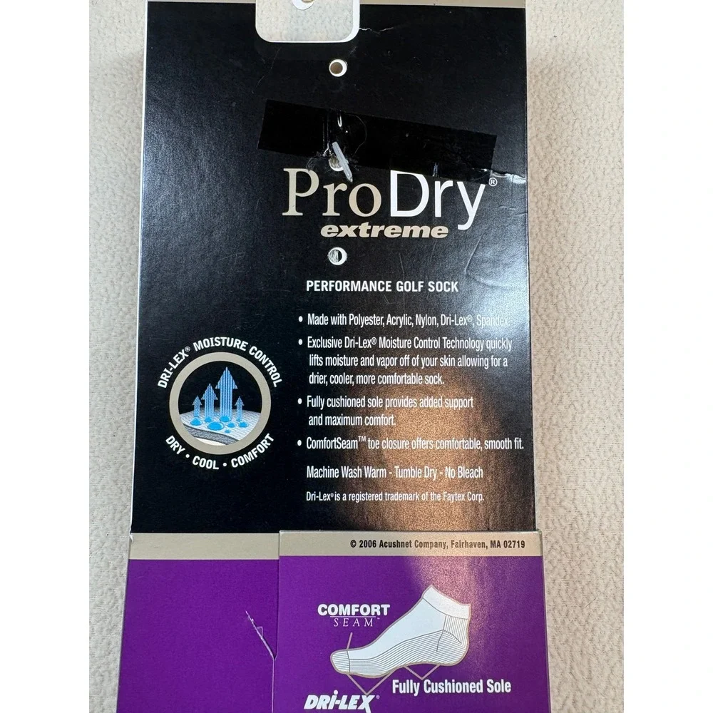 FootJoy ProDry Extreme‎ Mens Crew Golf Socks Size 7-12 Driftwood Activewear